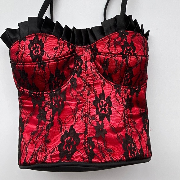 Red Laced Bustier Corset Bag - Picture 1 of 6
